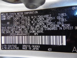 2006 Toyota 4Runner SR5 Silver 4.0L AT 2WD #Z24796